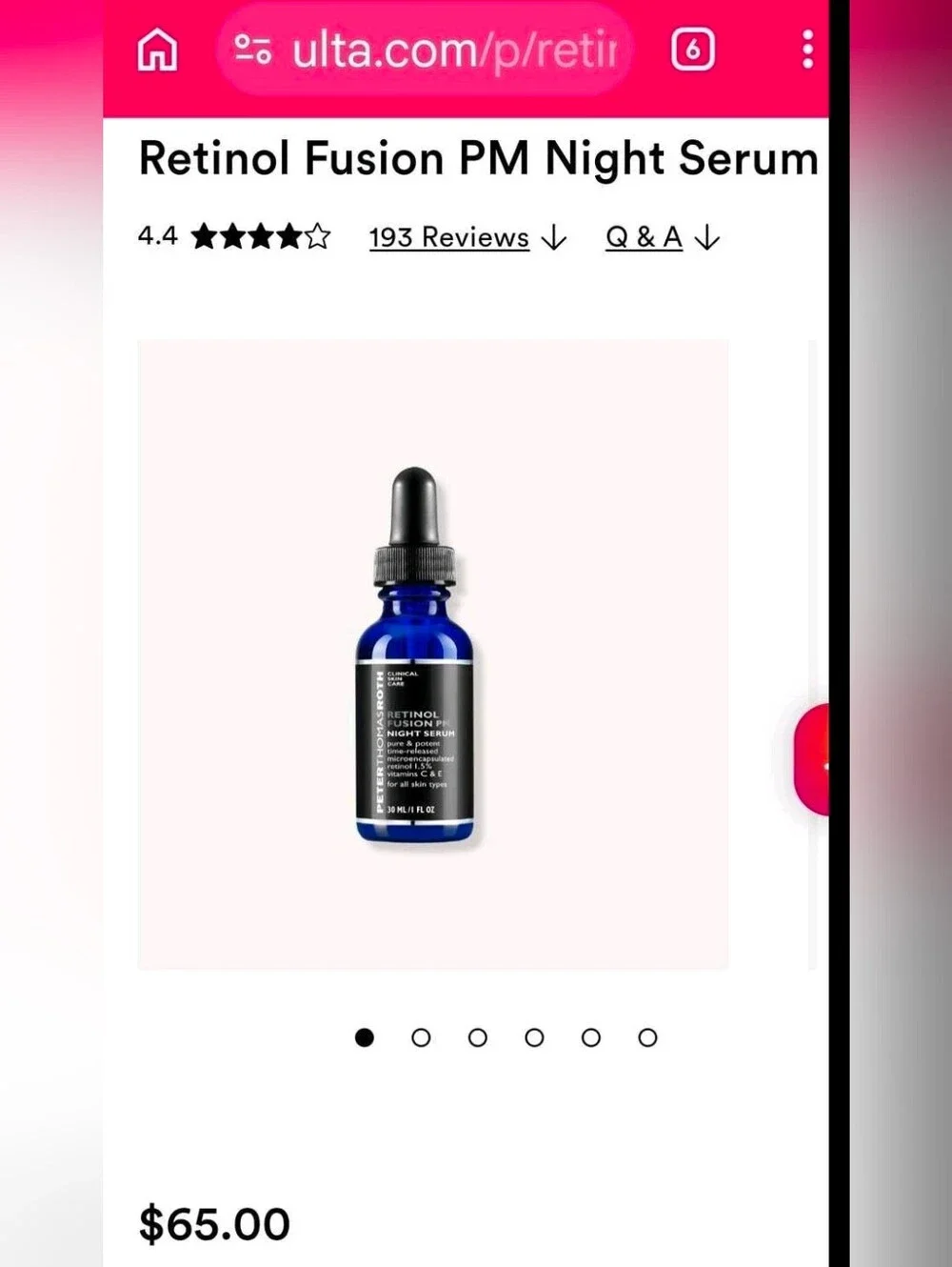 3 Pack Peter Thomas Roth Retinol Fusion PM Night Serum